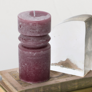 plum pillar candle